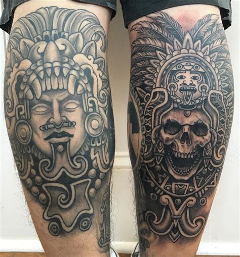 Explore this intricate Aztec tattoo sleeve design for inspiration. Discover the artistry and symbolism of Aztec tattoos.