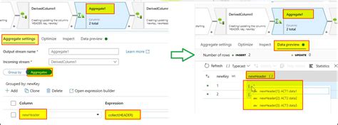 Azure Data Factory Data Flow concatenating groups of 3 rows into …