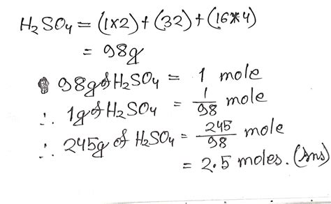 B) 6.8 mol H2SO4 - Brainly