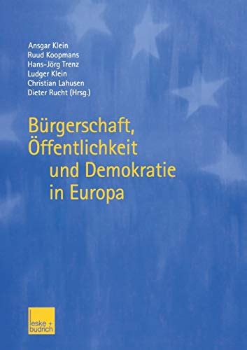 Bürgerschaft, öffentlichkeit und demokratie in europa. - Toyota repair manual engine 4a fe 1996.