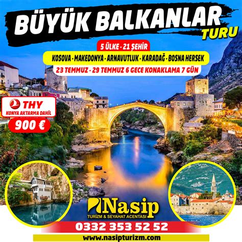 Büyük Balkanlar Turu Alkış Turizm 0216 391 65 65. 