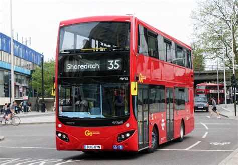 B 35 bus route. Buses in London no longer accepted cash fares as of early this morning. To buy a ticket to take one of London’s beautiful new Routemaster buses, you’ll have to use a variety of met... 