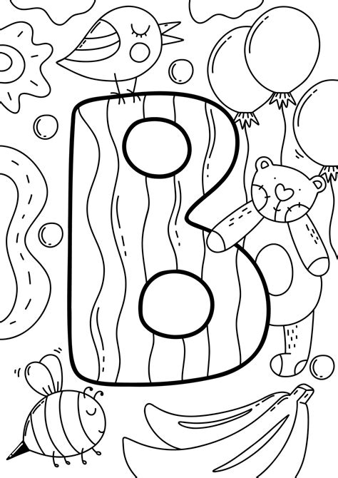 B Coloring Shee