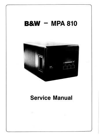 B w mpa 810 bowers wilkins service manual. - 1998 tahoe air conditioning repair manual.