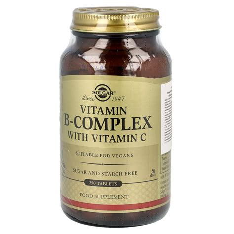 B-Complex with Vitamin C Stress Formula, Solgar - PSC