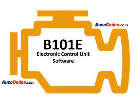 B101e electronic control unit software.  Some control modules must be con...