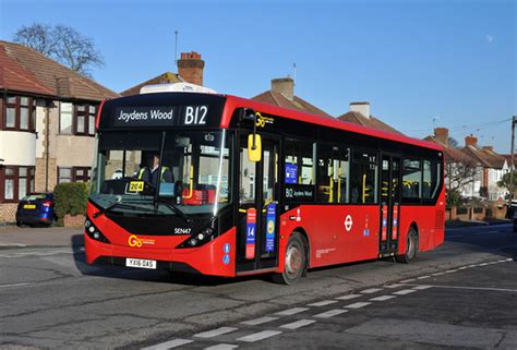 The B12 bus (Erith) has 54 stops departing from St Mary