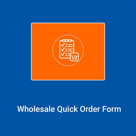 B2B Wholesale Quick Order Form Module