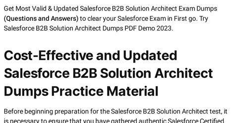 B2B-Solution-Architect Prüfungsübungen