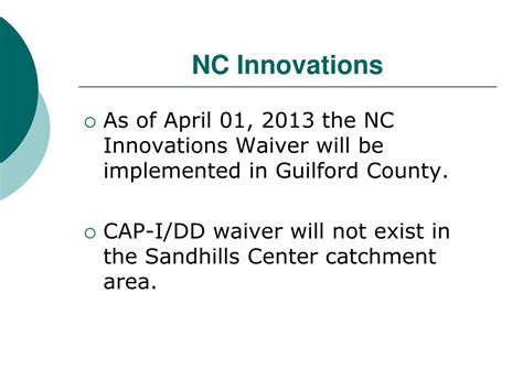 B3 NC Non-Innovations Waiver Services - Sandhills Center