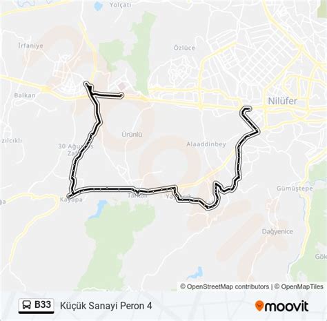B33A Uludağ Üniversitesi İç Peron 3 Kayapa Sanayi 3 Bursa Otobüs . 