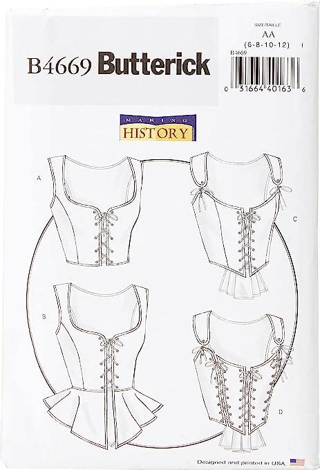 B4669 Butterick Patterns Diy Corset Corset Pattern Costume Patterns