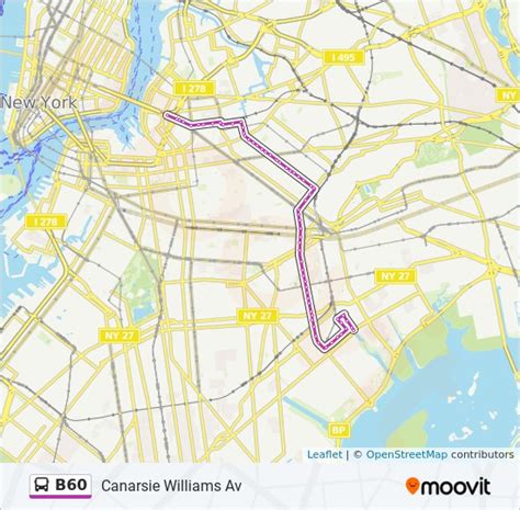 B60 bus route. MTA Bus Time: Route B60. TIP: Enter an intersection, bus route or bus stop code. <?xml version="1.0" encoding="UTF-8"?> Route: B60 Williamsburg - Canarsie. via Wilson Av / … 