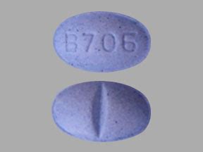 B706 blue pill 2mg. Strength. benzoic acid 9.0 mg / hyoscyamine sulfate 0.12 mg / methenamine 81.6 mg / methylene blue 10.8 mg / phenyl salicylate 36.2 mg. 