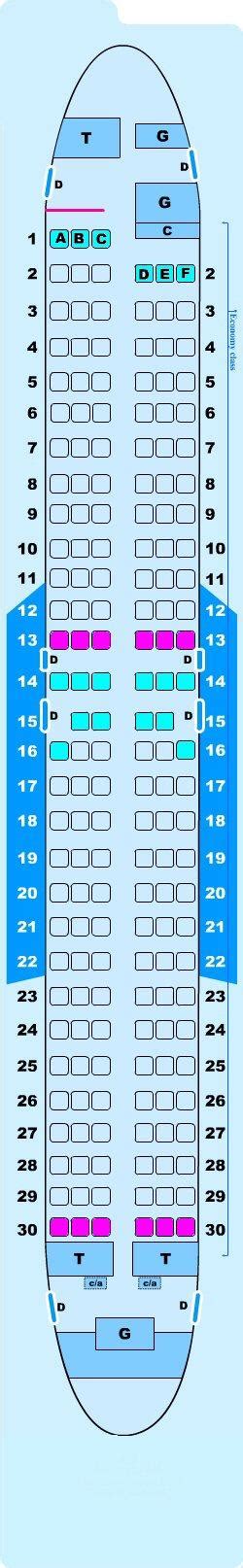 This seat plan is not to scale. All Economy Class aisle seats (except front row seats) have movable armrests for passengers with reduced mobility. * The number of Extra Legroom Seats may vary on ﬂights. Refer to the actual seat map during booking for the most up-to-date information. * Economy Class - Y 144 seats Windowless Forward Zone Seat .... 