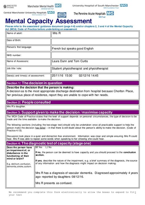 B9 Mental Capacity Assessment - Psychologists & Expert Witnesses