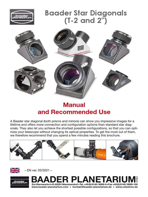 Baader Star Diagonals (T-2 and 2) - BAADER PLANETARIUM - wintechmobiles.com