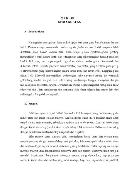 BAB 18 KEMAGNETAN. 18.1Magnet - PDF Free Download - DocPlayer - wintechmobiles.com