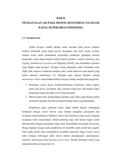 BAB II PENGGUNAAN AIS PADA SISTEM MONITORING - ITERA - raincitystudios.com