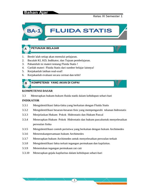 Bahan Ajar Fluida Statis - Flip eBook Pages 1-50 | AnyFlip - wintechmobiles.com