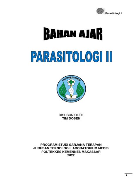 Bahan Ajar Parasitologi II 2022 | PDF - Scribd - muktibox.com