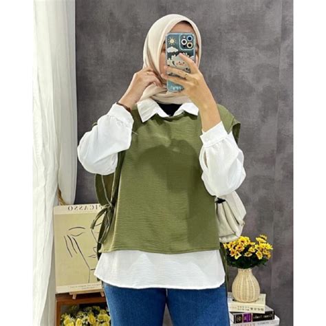 Baju Kemeja Cewek Rompi - Jual Baju Kemeja Cewek Rompi Terbaru ... - muktibox.com