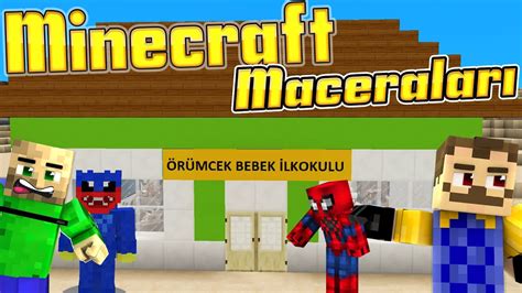 BALDİ MİNECRAFT'TA ÖĞRETMEN OLDU Minecraft Maceraları Örümcek Adam . 