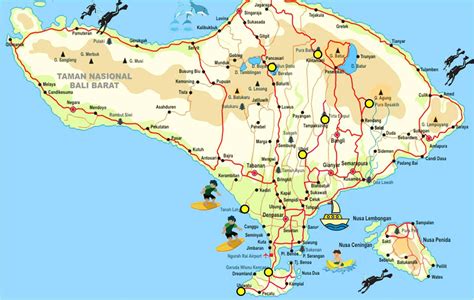 Bali Island Tourism Map - wintechmobiles.com