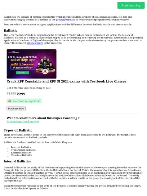 Ballistics : Learn definition, types, applications as firearms - wintechmobiles.com