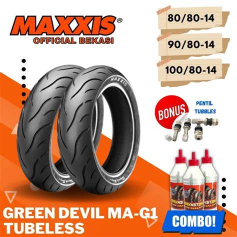 BAN MAXXIS 80/80-17 GREEN DEVIL - MA-G1 TUBELESS - raincitystudios.com