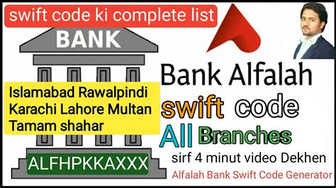 BANK ALFALAH LIMITED Swift Code LAHORE, PAKISTAN