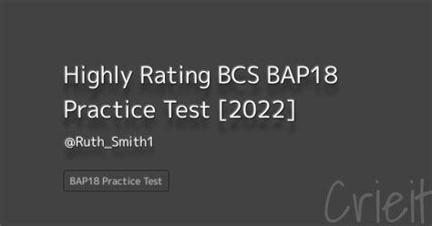 BAP18 Online Test