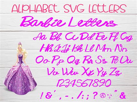 BARBIE FONT svg GIRLS fuentes svg Barbie alfabeto svg Etsy España