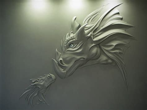 Bas-relief of the Dragon #dragon #cnc #3d #diy #idea #wood - muktibox.com