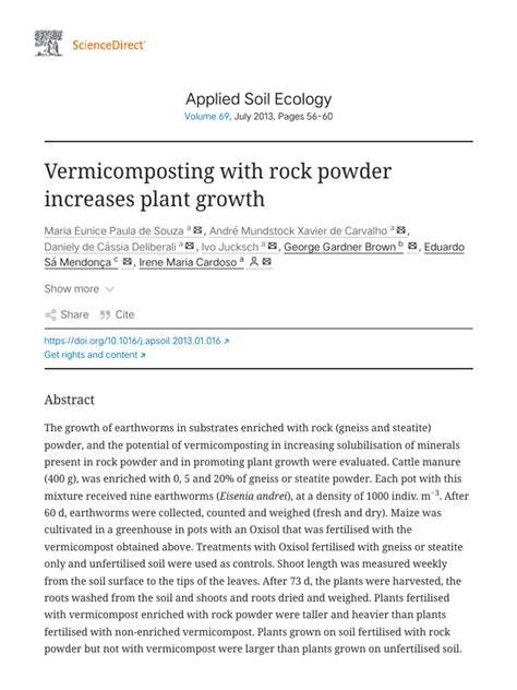 Basaltic rock powder addition increases soil macrofauna but shows ... - raincitystudios.com