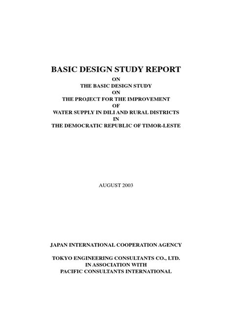 BASIC DESIGN STUDY REPORT - JICA - muktibox.com