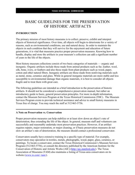 BASIC GUIDELINES FOR THE PRESERVATION OF HISTORIC … - muktibox.com