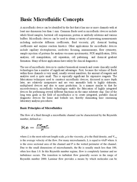 Basic Microfluidic Concepts - UW Faculty Web Server - wintechmobiles.com