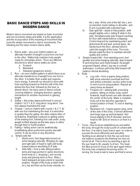 Basic Modern Dance Skills - socratic.garden - muktibox.com