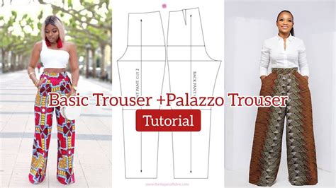 BASIC TROUSER BLOCK + How to create a PALAZZO TROUSER pattern from it