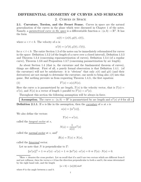 Basics of the Differential Geometry of Curves - wintechmobiles.com