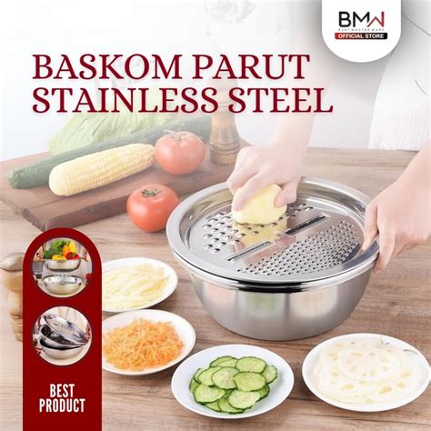 Baskom Parutan 3in1 Stainless Multiguna - raincitystudios.com