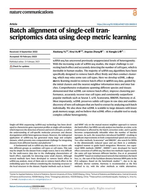 Batch alignment of single-cell transcriptomics data using deep - coolestguyplanet.net