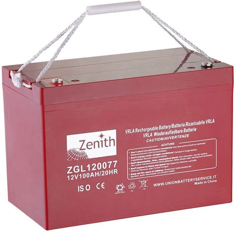 BATTERIA AGM ZENITH 100Ah 12V CAMPER PANNELLI SOLARI …