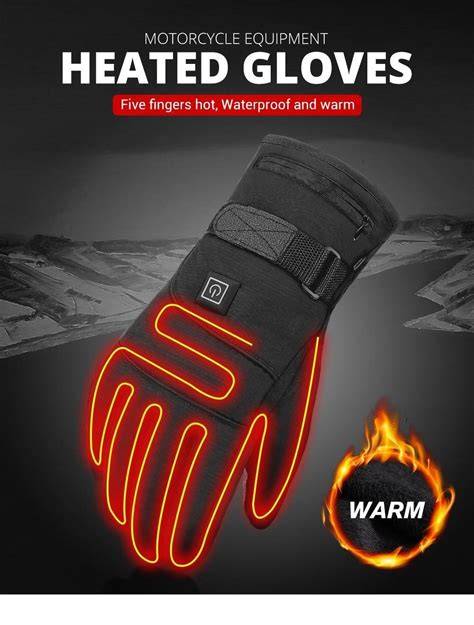 Battery Powered Heated Motorcycle Gloves, Waterproof Thermal ... - raincitystudios.com
