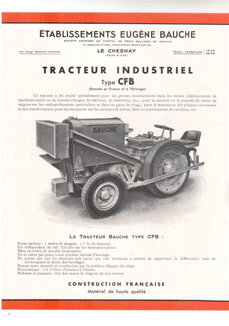 BAUCHE tracteur-pousseur et agricole