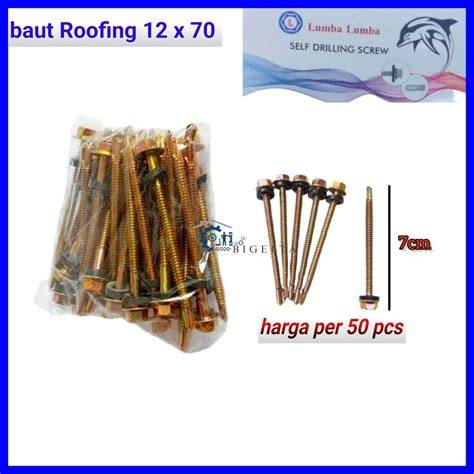 Baut Roofing baut baja ringan 12 x 70 / 7cm harga per 50 pcs Baut ... - raincitystudios.com