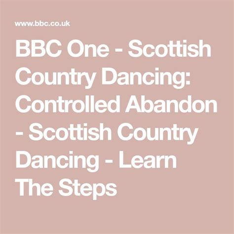 BBC One - Scottish Country Dancing: Controlled Abandon