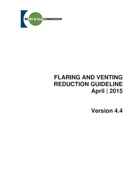 BC Flaring and Venting Reduction Guideline - Flare Vent