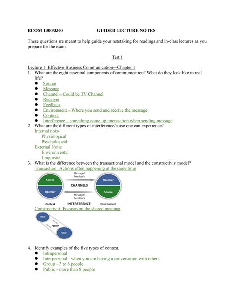 BCOM 3300 Exam 1 Study Guide (Professor Lauren Loyless)